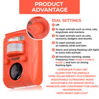 Duranom ultrasonic Animal Repellent Solar Powered