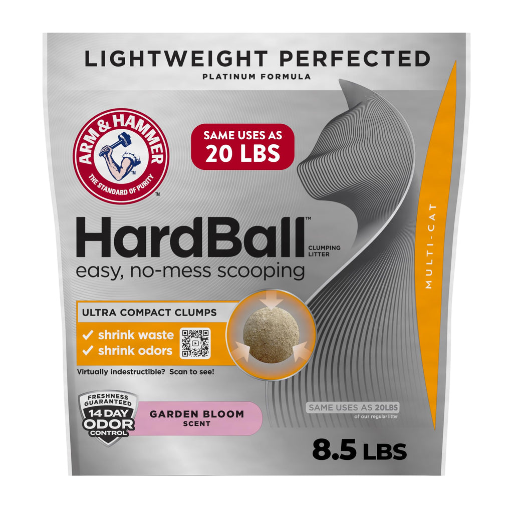 ARM & HAMMER HardBall Clumping Cat Litter, Garden Bloom, 8.5 Lbs