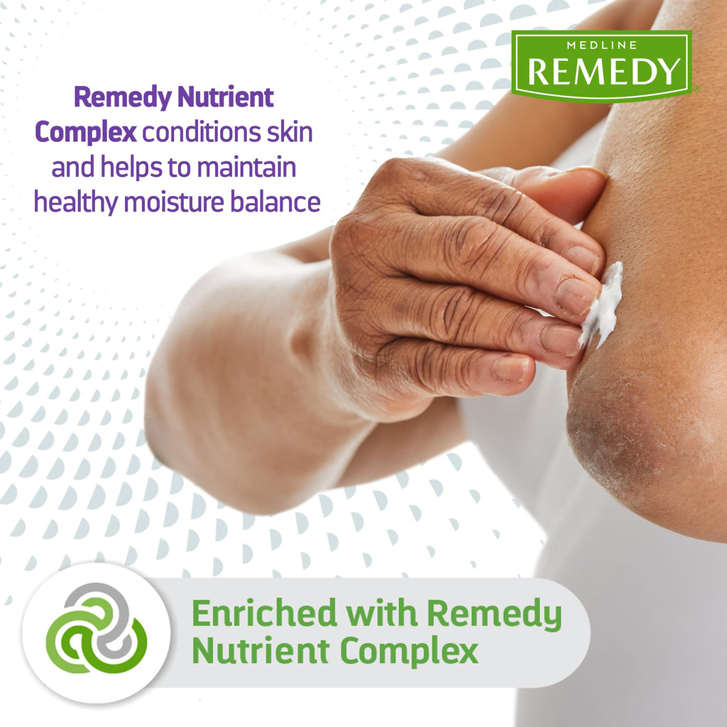Medline Remedy Clinical Skin Cream, Nourishing Formula for Dry Skin, 32 oz. Pump Bottle