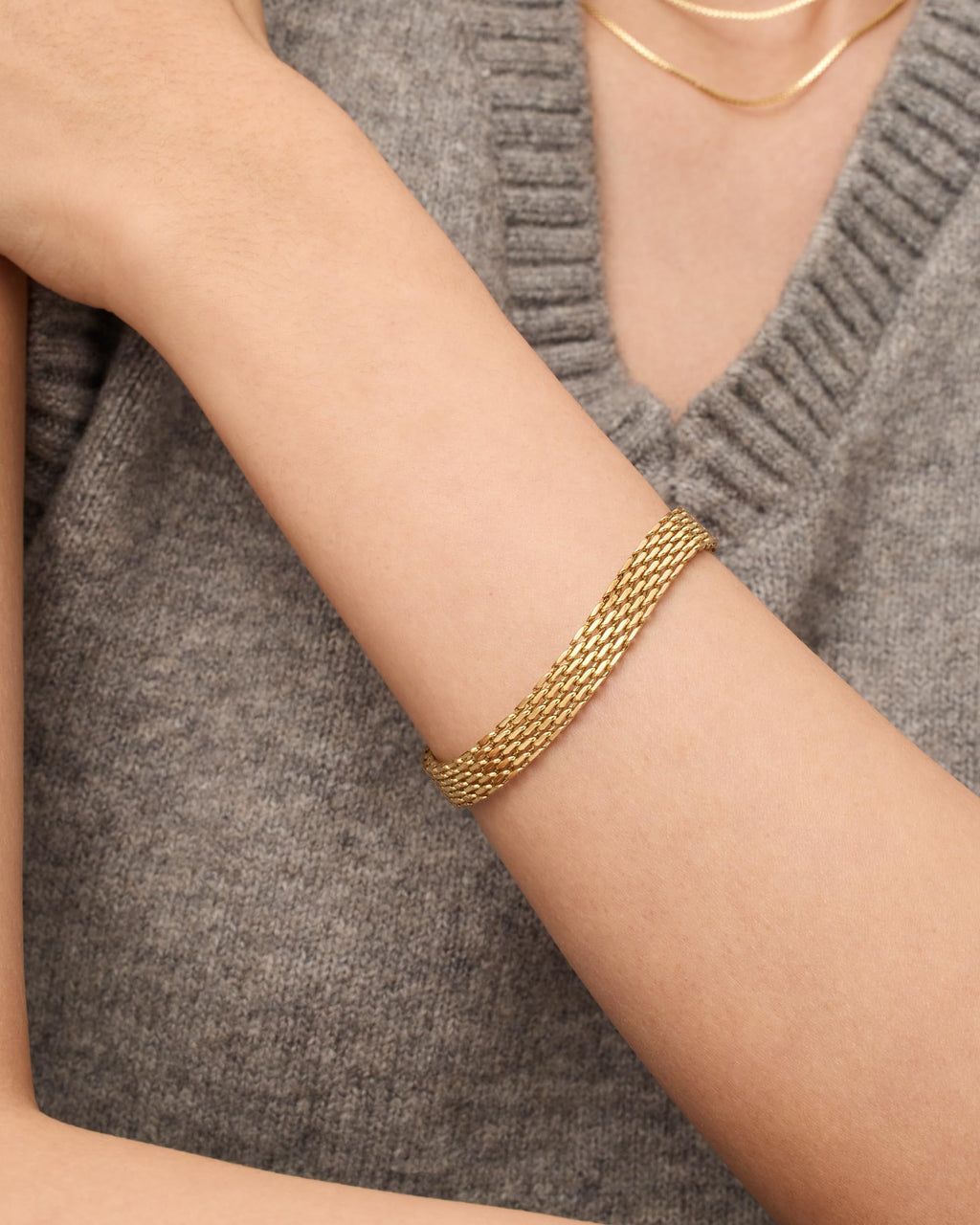 PAVOI Chunky Chain Bracelet, 14K Gold Plated, Yellow Gold