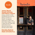 Brodo Organic Chicken Bone Broth, Protein-Rich Bone Broth with Collagen, Nourishing Chicken Broth Low Sodium for Sipping and Cooking, Slow-Simmered for Deep Flavor, (4x 25 oz. Pouches)