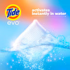Tide evo Laundry Detergent Original Scent Works on 100% of Common Stains Concentrated Travel Detergent HE Compatible and Instant Dissolve Fights Stains Better than Leading Detergent Sheet, 42 Count