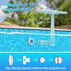 Pool Fountain for Above and In-Ground Pools, Dual Spray Waterfall Sprinkler Fountain, Above Ground Pool Accessories, Adjustable Waterfall Cooling and Relaxation