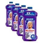Mr. Clean All Purpose Cleaner,Floor Cleaner for Mopping Home,Bathroom,& Kitchen,Cleaning Liquid for Mop & Bucket,Cleaning Supplies,Multi-Surface Dilutable,Lavender,41oz,(Pack of 4)