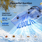 Pool Vacuum for Above Ground Pool, JESIMAIK 18.5 GPM Powerful Suction Handheld Pool Vacuum, 60min Runtime,Telescopic Pole Cordless Pool Vacuum for Above/Inground Pool, Spas, Hot Tubs Cleaning