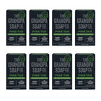 The Grandpa Soap Company Pine Tar Bar Soap for Men- Made With Pine Tar Oil, 3 in 1 Cleanser Deodorizer and Moisturizer, Dermatologist Tested, Safe for Sensitive Skin, 4.25 Oz, 8 Pack