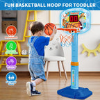 Toddler Basketball Hoop for Ages 2 3 4, Indoor Outdoor Kids Basketball Goal