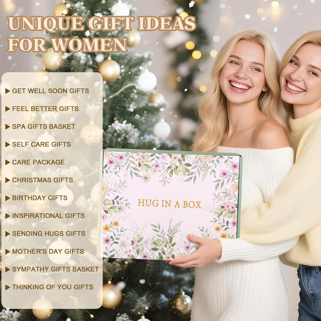 Self Care Gifts for Women Birthday Care Package Spa Kit, Get Well Soon Gift Baskets for Women, Inspirational Sunflower Mothers Day Gifts for Mom Her Wife Sisters Grandma, Thinking of You Sympathy Gift