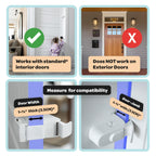 Huglock - The Snap-On Door Lock Kids Can't Reach or Defeat - No Tools or Adhesives Required - Works With Door Knob, Lever or Handle - Childproof Safety Locks are Toddler, Baby and Child Proof (2 pack)