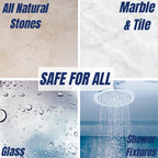 Black Diamond Stoneworks Natural Stone Shower Soap Scum Remover Spray. For Cleaning Bathtubs, Glass Doors, Tubs, Travertine, Marble, Tile. Heavy Duty, Safe Acid-Free Cleaner. Safe for fixtures.