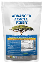 Organic Acacia Fiber Powder Prebiotic Soluble Fiber Powder Perfect Bathroom Trips, Digestion, IBS Relief, Leaky Gut Repair 24oz w/Scooper