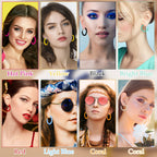 Bonuci 9 Pairs Beaded Hoop Earrings for Women,Classic