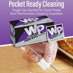 WIPESPLUS Probe Wipes, Thermometer Wipes, Meat Probe Wipe with Individual Satchets for Home and Business, 1000 Count, 10 Packs of 100, White