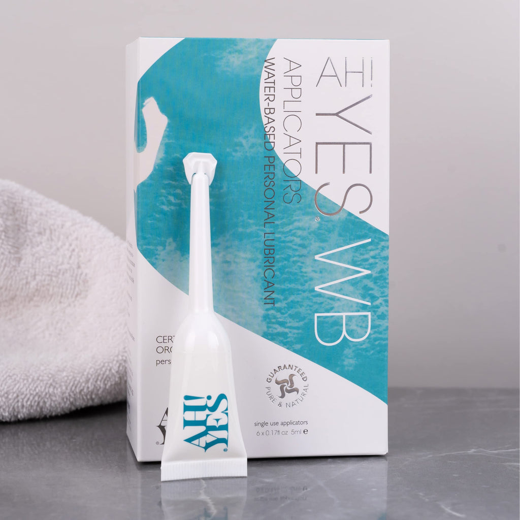 AH! YES WB- Organic Water Based Personal Lubricant with Aloe Vera, pH Matched, x6 Apps 0.17fl oz