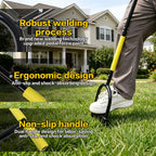 BCJCLTS 43-Inch Edger Lawn Tool, Heavy Duty Lawn Edger, Half Moon Steel Saw-Tooth Blade with Wide Footplate & Ergonomic T-Grip Handle, Manual Border Grass Edger for Lawn, Sidewalk & Garden Landscaping