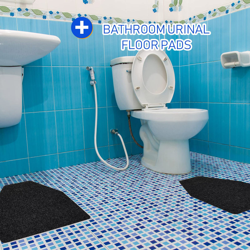 Nuanchu 20 Pack Urinal Mats for Men Bathroom, Large, Black