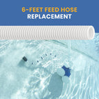 9-100-3102 Hose Replacement for Polaris 360 Pool Cleaner,Heavy Duty 6-Ft Cuffless Feed Hose for 360 Pressure-Side Pool Cleaner,1-1/2" Diameter