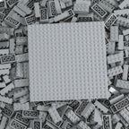 HUIZDQ 500 Piece Classic Building Bricks and 1 Gray Baseplate, 2x4 Bricks Bulk Creative Building Toys, Blocks Bulk for Kids Ages 6+, Light Gray