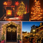 BrizLabs Clear Christmas Lights Outdoor 300 Count Incandescent Light String