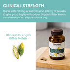 Himalaya Organic Bitter Melon - Herbal Glucose Metabolism Support - USDA Organic, Non-GMO, Vegan, Gluten Free, Additive Free, 660 mg, 60 Caplets