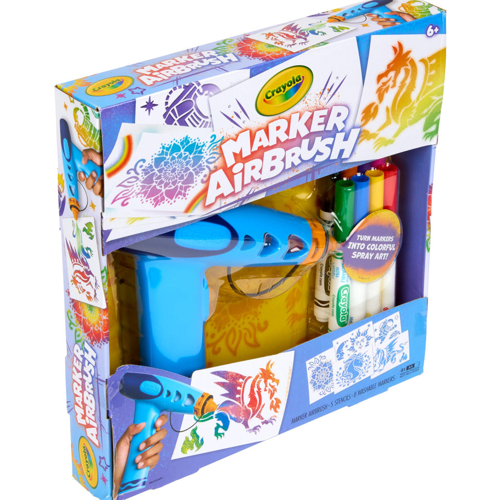Crayola Marker Airbrush Spray Art Kit, Arts & Crafts Toys, Holiday Gift