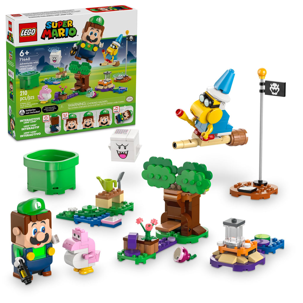 LEGO Super Mario Super Mario Adventures with Interactive Luigi Toy - Building Toys for Kids, Boys & Girls, Ages 6+ - Nintendo Birthday Gift Idea with 4 Figures - 71440