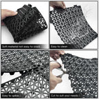 RITOLLO Modular Interlocking Cushion Drainage Floor Tiles, 16-Pack 11.8"x11.8" PVC Raised Non-Slip Interlocking Mats with Drain Holes for Deck, Pool, Garage, Shower, Patio, Bathroom, Sauna, Yard