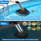LCHUANG Pro Frog Animal Life Saver Saving Escape Ramp Bridge Ladder for Swimming Pool Floating Small Wildlife Critter Duck Duckling Lily Pads Rescue Float Log Creature Pool Maintenance (Black-2Pack)