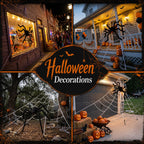 Land Guard 236'' Big Spider Web Halloween Decor+70'' Huge Spider for Roof with Triangular Big Web for on House Outside and Inside
