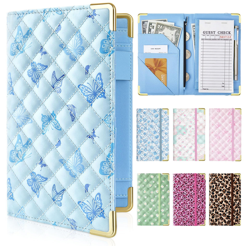 EllaSeek Server Books for Waitress, Cute Server Book with Zipper Pocket