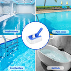 Pool Vacuum Head Brush for Inground & Above Ground Pools, Heavy Duty Round Scrubber Pool Brush with 1/4" or 1/2" Swivel Hose Connection, No Pole