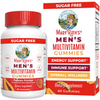 MARYRUTH'S Multivitamin Gummies for Men | Vitamin A, C, D, E, B6, B12, Biotin, Zinc | Energy Metabolism | Immunity | Bone Health | Cellular Health | Vegan | Non-GMO | Gluten & Sugar Free | 60 Count