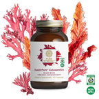 PURE SYNERGY SuperPure Astaxanthin Extract | Organic Astaxanthin from Algae with Sunflower Lecithin | Antioxidant Support for Skin and Eye Health (60 Capsules)