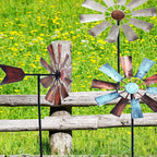BinaryABC Metal Windmill for Yard Garden – Outdoor Wind Spinner Decor