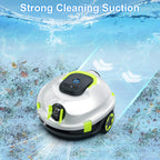 Y20 Robotic Pool Cleaner, Cordless Pool Vacuum for Above Ground & Inground Flat Pools with Dual Motors, 120 Min Runtime, Auto-Parking, Powerful Pool Vacuum Robot for Up to 1100 Sq.Ft