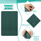 Amylove 12 Pcs Pool Safety Cover Patch Kit Swimming Pool Patch Repair Kit Self Adhesive Mesh for Inground Safety Cover, 12 x 8 Inch, 4 x 8 Inch (Green)