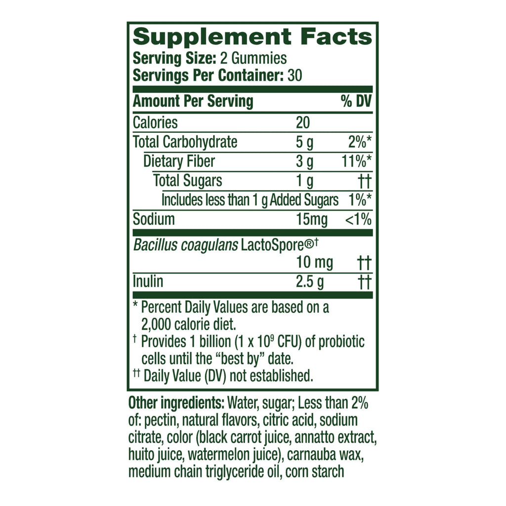 Align Dualbiotic, Prebiotics and Probiotics for Women and Men, Probiotics for Digestive Health, Prebiotics Help Nourish Good Bacteria, Natural Fruit Flavors, 60 Probiotic Gummies