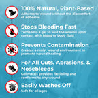 BloodSTOP-Hemostatic Dressing: Controls Bleeding Fast, Natural, Plant-Based Wound Dressing, Cuts, Road Rash, Abrasions, Nosebleeds, Bleeding Control Kit, Stop the Bleed Kit - Safe for All Ages, 10 Ct