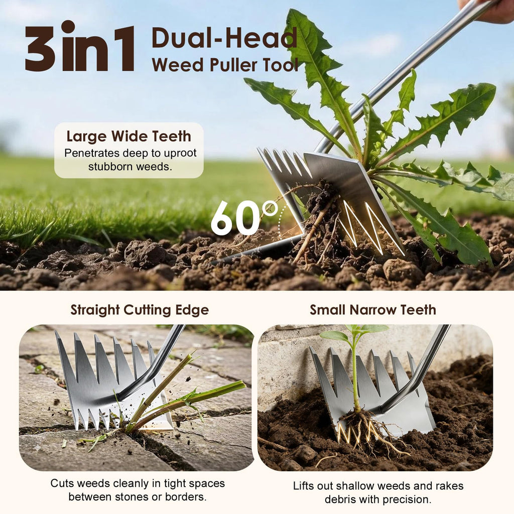 Weed Puller Tool, 2026 Upgraded Portable Manual Weeding Tools Gardening