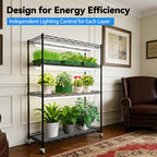 JESLED Indoor Greenhouse with Grow Light, 35.4x13.8x59IN