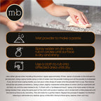 MB-11 Marble Polishing Powder with Microfiber Cloth and Gloves - Spot Polish Water Stains, Rings or Etches to Restore Marble, Travertine, Limestone or Onyx