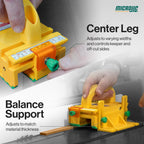 GRR-RIPPER+ by Microjig. Includes SafeRip Kit. Fully Adjustable 3D Push Block for Table Saws, Router Tables, Band Saws, and Jointers. (SKU: GR-100+) Yellow/Green