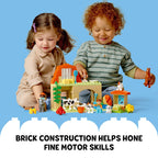 LEGO DUPLO Town Caring for Animals at The Farm Building Toys Playset - Learning, Educational Toys for Toddlers & Preschool, Ages 2+ - Building Blocks for Pretend Play Set W/Animal Figures - 10416