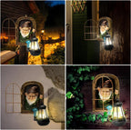 ZioWio Garden Gnome Statue, Tree Faces Decor Outdoor with Solar Lantern