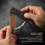 VIRENKNIFE Folding Pocket Knife，Lightweight Pocket Knife 2.95'' 14C28N Steel Blade G10 Handle Small EDC Knife with Pocket Clip,Crossbar Lock，Sharp Camping Survival Hiking Knife Gifts for Men Women