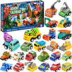 HozHoy Advent Calendar 2026 Kids Boys, 24 Days Toy Cars for Christmas, Blue