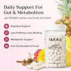 Nuora Biofilm Probiotic | Pineapple Probiotics for Women to Boost Metabolism, Support All-Day Energy, Help Puffiness & Bloating | Natural, Vegan, & Gluten-Free | 60ct of Nuora Gut Health Capsules