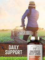 Carlyle Grass Fed Beef Liver Capsules | 4500mg | 250 Count | Desiccated Supplement | Non-GMO, Gluten Free | by Herbage Farmstead