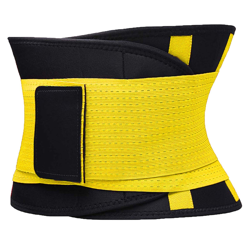 VENUZOR Waist Trainer Belt for Women - Waist Cincher Trimmer - Slimming Body Shaper Belt - Sport Girdle Belt (UP Graded)(Yellow,X-Large)