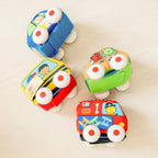 Melissa & Doug K's Kids Pull-Back Vehicle Set - Soft Baby Toy Set with 4 Cars and Trucks, Soft Vehicles Toys for Babies and Toddlers